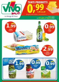 Volantino Vivo Supermercati Pagina 1: Giardiniera Noi&Voi €0,99, Piselli fini Noi&Voi €0,99