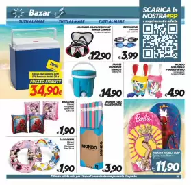 Volantino Iper Super Conveniente Pagina 25: MONDO TUBO GALLEGGIANTE €3,90, FABOSS DISPENCER TERMICO iceberg €14,90