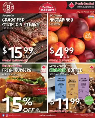 Red Barn Market flyer (valid until 5-08)