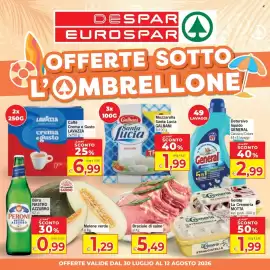 Volantino Despar Pagina 1: Caffè Crema e Gusto LAVAZZA €6,99, Mozzarella Santa Lucia GALBANI €1,99
