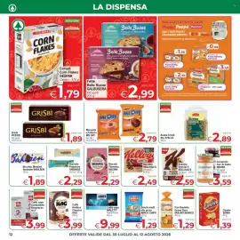 Volantino Despar Pagina 12: Pan Bauletto Grano Duro MULINO BIANCO €1,29, Grisbi VICENZI €1,89