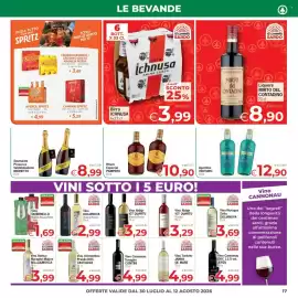 Volantino Despar Pagina 17: Birra ICHNUSA €3,99, Spumante Prosecco Valdobbiadene MIONETTO €8,99
