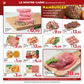 Volantino Despar Pagina 4: Hamburger di suino €6,99, Salsicce di pollo FILENI €4,50