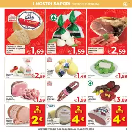 Volantino Despar Pagina 7: Burrata in foglia Premium DESPAR €1,59, Salsiccia della Nonna MONTE ARCI €1,99