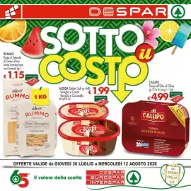 Volantino Despar Pagina 1: CALLIPO Tonno all'Olio di Oliva €4,99, Algida Gelato Soft €1,99