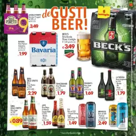 Volantino Despar Pagina 13: Franziskaner Birra Weissbier €1,79, Tennent's Birra Super €1,69