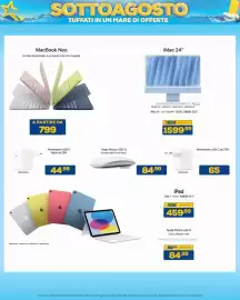 Volantino Euronics Pagina 14: MacBook Neo €799,00, IMac 24" €1.599,99