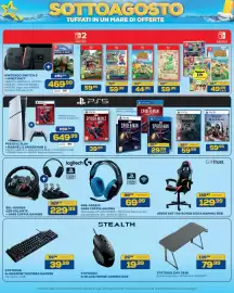 Volantino Euronics Pagina 20: STEALTH G-BLAZE MOUSE GAMING RGB €19,99, STGT0018 EVO DESK €79,99