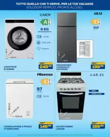 Volantino Euronics Pagina 3: AKAI FRIGORIFERO COMBINATO AKFR259S €199,99, LAR.EL CUCINA 50X50 €199,99