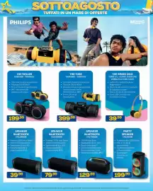 Volantino Euronics Pagina 39: SPEAKER BLUETOOTH TAS2000BK €39,99, THE ROLLER PHILIPS €199,99