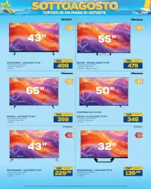 Volantino Euronics Pagina 6: Hisense 65A69Q - LED SMART TV 65" €399,00, Hisense 50E79S - Q-LED SMART TV 50" €349,00
