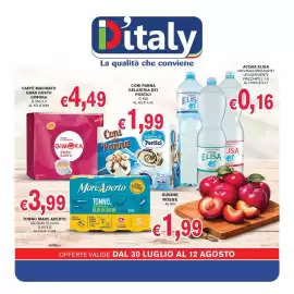 Volantino D'Italy Pagina 1: Caffè macinato Gran Gusto Gimoka €4,49, Acqua Elisa €0,16