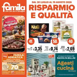 Volantino Famila Pagina 1: Luciana Mosconi Pasta Fresca ripiena €2,69, NUII Gelato stecco €3,35