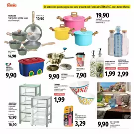 Volantino Famila Pagina 20: SET 6 BICCHIERI colorati modelli siviglia e geometrie €9,90