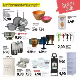 Volantino Famila Pagina 21: BATTERIA DI PENTOLE €39,90, DOMOLIVING SET COLTELLI €6,90