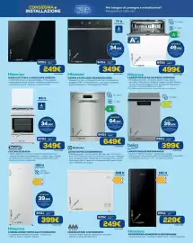 Volantino Euronics Pagina 11: Hisense FORNO DA INCASSO BSA66226ADBG €349,00, CONGELATORE AHCF200SEW1 AAA MAZE €249,00