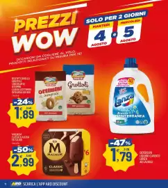 Volantino Ard Discount Pagina 10: Detersivo liquido classico Lanza €1,79, Magnum Classico Algida €2,99