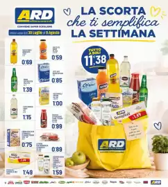 Volantino Ard Discount Pagina 14: Aceto bianco Ponti €1,15, Latte UHT Intero Optimo €0,85