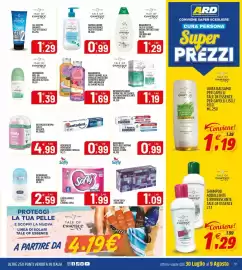 Volantino Ard Discount Pagina 17: Carta igienica Sofly €1,99, Puro Amore Bagnodoccia €1,69