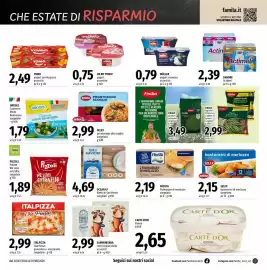 Volantino Famila Market Pagina 6: FROSTA Fishburger di merluzzo €2,19, OCEAN 47 filetti di San Pietro €4,69