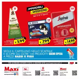 Volantino Maxi Supermercati Pagina 8: Segafredo Intermezzo €14,99, Parmareggio Parmigiano Reggiano €5,99