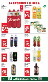 Volantino Pam Pagina 12: Acqua Ferrarelle €2,28, Del Monte Fruitini €0,99