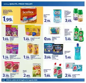 Volantino Sigma Pagina 16: Detersivo per lavastoviglie Finish €3,99, Detergente gel WC Net €1,89