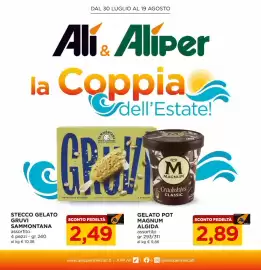 Volantino Alì Supermercati Pagina 1: Stecco gelato Gruvi Sammontana €2,49, Gelato pot Magnum Algida €2,89