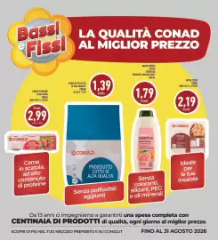 Volantino Conad Superstore Pagina 25: Carne di Bovino in Gelatina Conad €2,99, Prosciutto cotto di alta qualità Conad €1,39