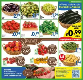 Volantino DEM Pagina 11: POMODORO PICCADILLY €0,99, LATTUGA ROMANA €1,49