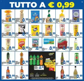 Volantino DEM Pagina 3: SKIPPER ZERO FRUTTI ROSSI/GIALLI €0,99, Faxe 10° birra €0,99