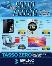 Volantino Euronics Bruno Pagina 1: SAMSUNG Q-LED SMART TV 55" €499,99, Lenovo IDEAPAD SLIM 3 €499,00