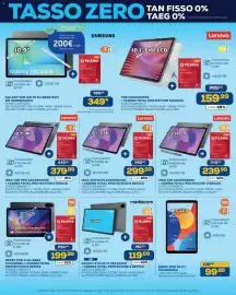 Volantino Euronics Bruno Pagina 18: Samsung Galaxy Tab S10 FE €349,00, Lenovo IDEA TAB PLUS ZAG70201SE €299,99
