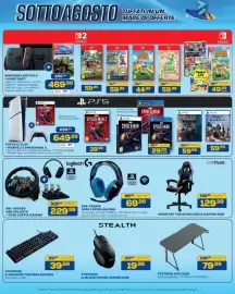 Volantino Euronics Bruno Pagina 21: STEALTH G-BLAZE MOUSE GAMING RGB €19,99, STGT0018 EVO DESK €79,99