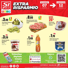 Volantino Sì con te Pagina 20: Braciole senza osso di capocollo di suino Italia €8,99, Gelato Nutella €3,29