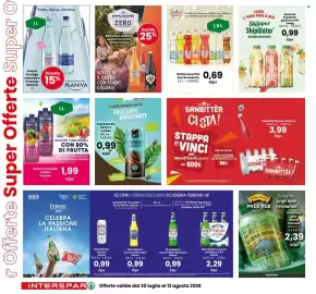 Volantino Interspar Pagina 8: Acqua Prestige naturale o frizzante Maniva, Skipper SkipWater €0,99