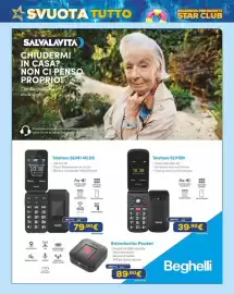 Volantino Euronics Pagina 26: Telefono SLV41 4G DS Behelli €79,90, Telefono SLV15N Beghelli €39,90