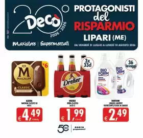 Volantino Gourmet Déco Pagina 1: Algida Magnum Classico €4,49, BIOFORM LIQUIDO LAVATRICE IGIENIZZANTE/COLOR €2,49