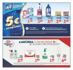 Volantino Gourmet Déco Pagina 17: AMUCHINA SAPONE LIQUIDO €1,49, ACE CANDEGGINA PIÙ DENSO €1,69