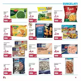 Volantino Futura Supermercati Pagina 15: Chele di granchio Pescanova €1,99, Bastoncini omega 3 Findus €2,99