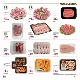 Volantino Futura Supermercati Pagina 23: Fusi di pollo €3,99, Arrosticini di suino con pancetta €16,90