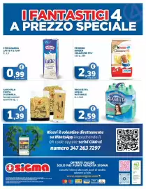 Volantino Sigma Pagina 20: Acqua della Salute Rocchetta Naturale €2,59, Garofalo Pasta di semola €1,39