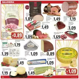Volantino Paghi Poco Pagina 4: Fontal Alpinella €0,89, Mortadella Bologna IGP VILLANI La Santo €1,19