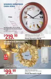 Catálogo Arabela Página 216: TFL87 Decorativo luminoso €99,99, TF886 Reloj con sonidos Animales €219,99