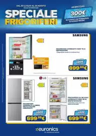 Volantino Euronics Pagina 1: SAMSUNG FRIGORIFERO DA INCASSO COMBINATO F1RST 60 AI €699,99