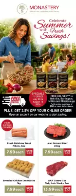 Monastery Bakery flyer (valid until 12-08)