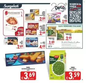Volantino Deco Supermercati Pagina 15: Findus Fiori di Nasello €4,49, Findus Piselli Novelli €3,59