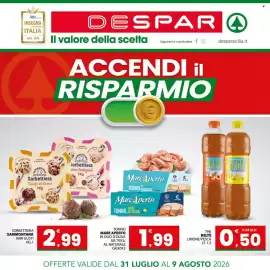 Volantino Despar Sicilia Pagina 1: The Beltè limone/pesca €0,50, Sorbettiera Sammontana vari gusti €2,99