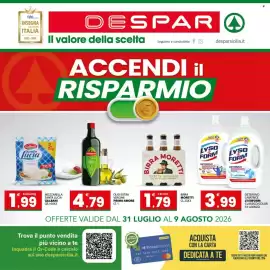 Volantino Despar Sicilia Pagina 20: Detersivo lavatrice Lysoform classico/color €3,99, Olio extra vergine Primo amore €4,79