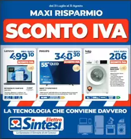 Volantino Elettrosintesi Pagina 1: Philips 55" QLED €348,30, Lavatrice Beko €286,00